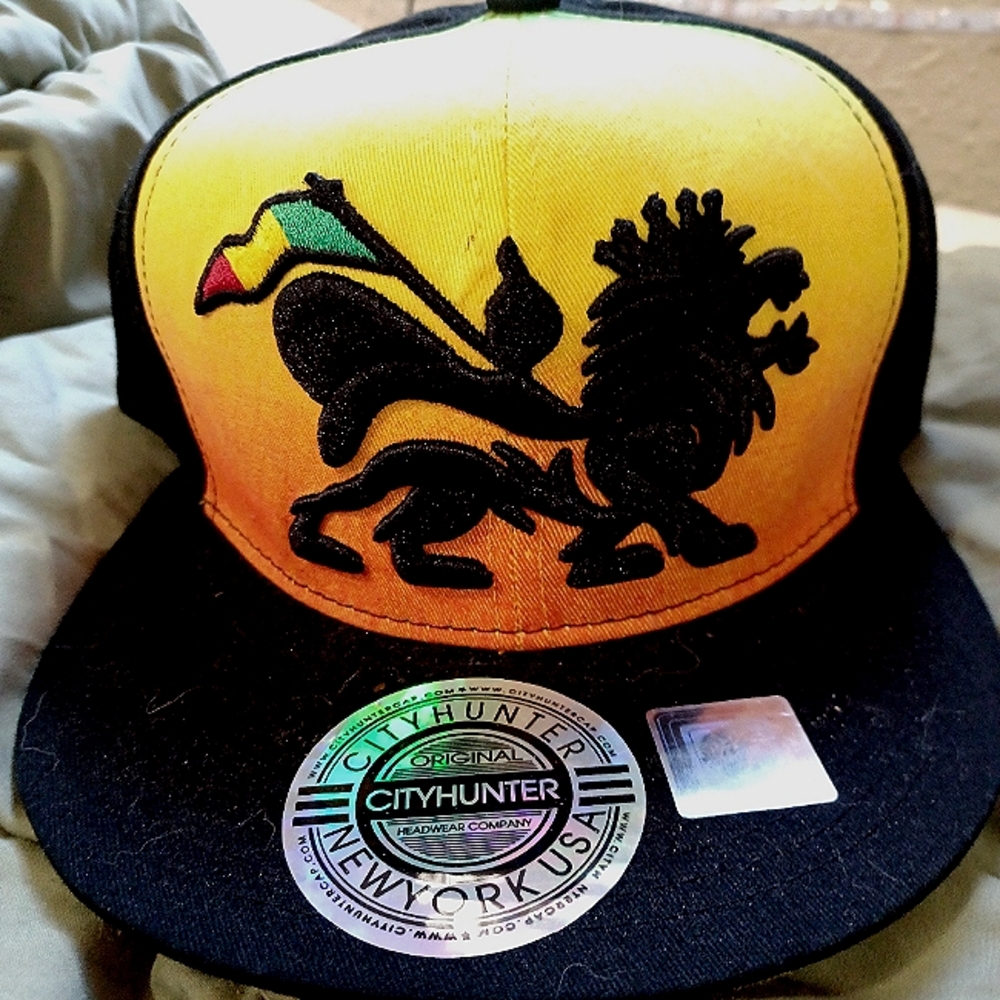Lion of Judah Embroidery Baseball Cap Hat Adjustable Black Red Yellow Green